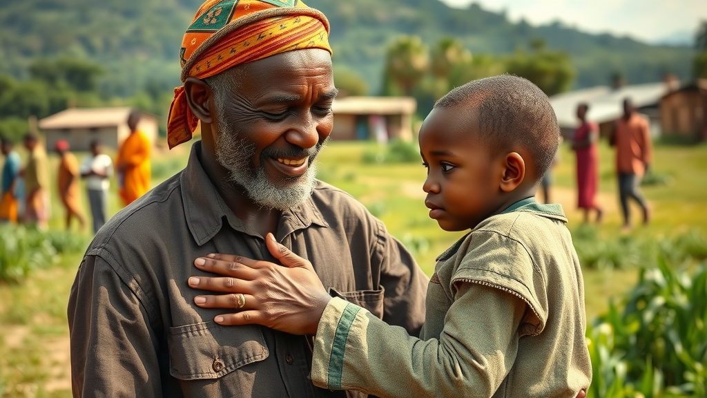 missionary comforts child in african village modern miracles christian church